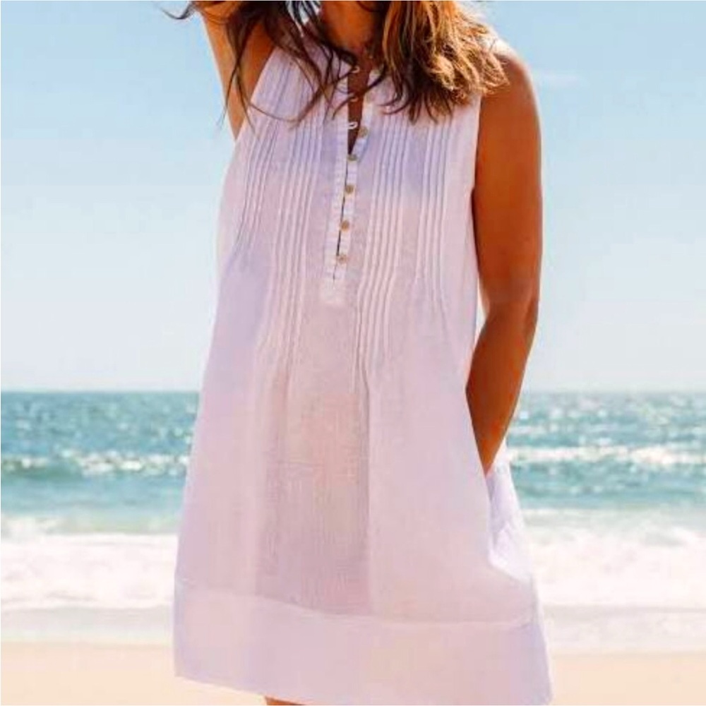 Artisan NY 100% Cotton White Linen Dress